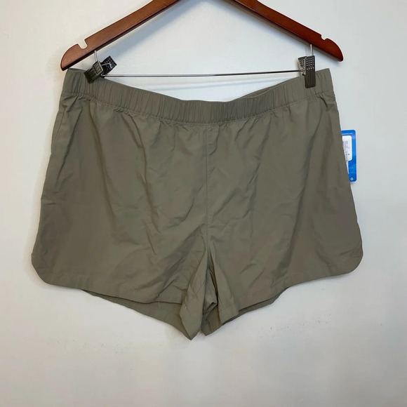 NWT Columbia|| Blossom Bay Shorts Womens L Gray/green Elastic Stretch Nylon - Picture 3 of 10